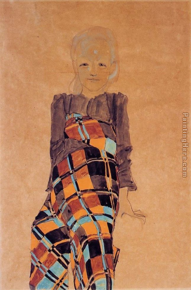 Egon Schiele Seated Girl